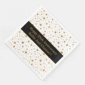 Maßgeschneiderte White/Gold Stars mit Jubiläum der Serviette (Ecke)