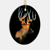 Maßgeschneiderte Whitetail-Hirsch-Ornament Keramik Ornament (Rechts)