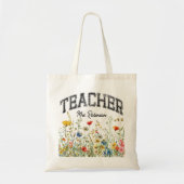 Maßgeschneiderte Wildblumen Lehrertasche, Geschenk Tragetasche (Vorne)