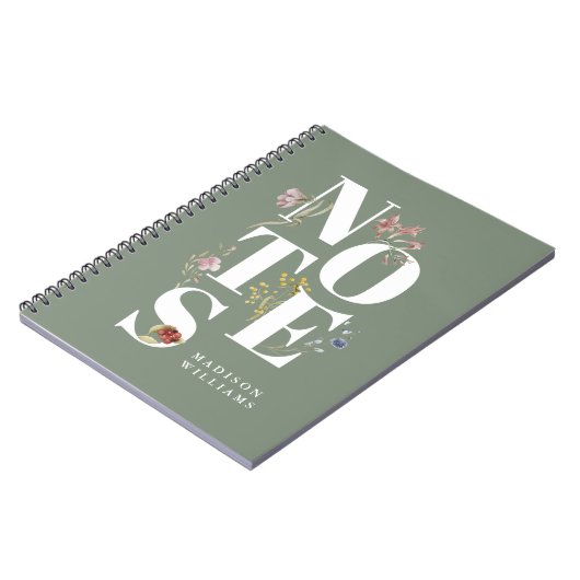 Maßgeschneiderte Wildblumen Notizblock (Linke Seite)