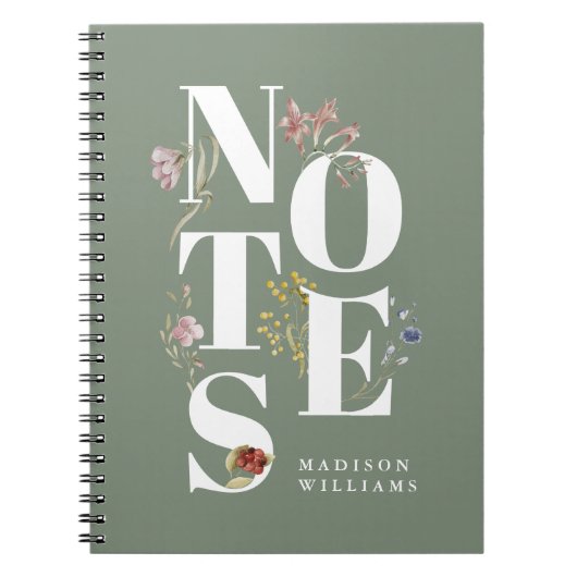 Maßgeschneiderte Wildblumen Notizblock (Vorderseite)