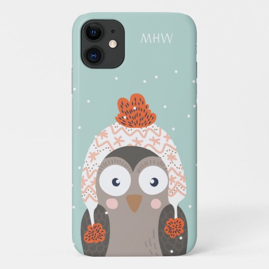 Maßgeschneiderte Winter Owl Telefongehäuse Case-Mate iPhone Hülle (Rückseite)