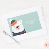 Maßgeschneiderte Winterbärenaufkleber Rechteckiger Aufkleber (Umschlag)