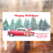 Maßgeschneiderte Winterzeit Business-Zeichen, Vint Fensteraufkleber (Blatt 2)