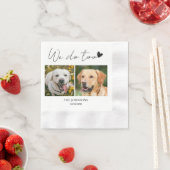 Maßgeschneiderte wir für Haustiere Hochzeitsnacken Serviette (Beispiel)