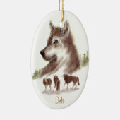 Maßgeschneiderte Wölfe und Wolfspackungen Keramikornament (Rechts)
