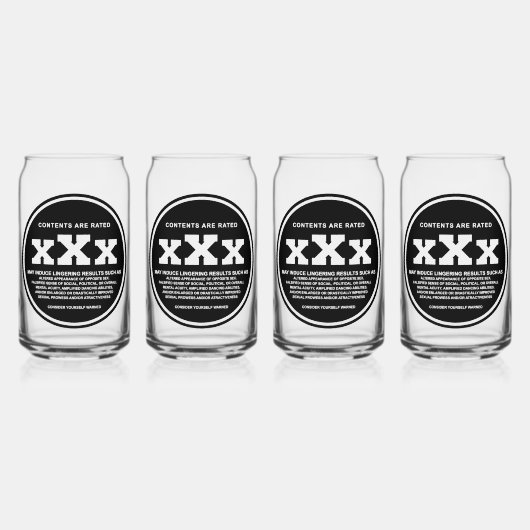 Maßgeschneiderte XXX-Brillen Dosenglas (Vorderseite)