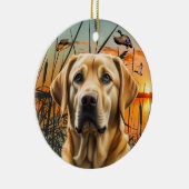Maßgeschneiderte Yellow Labrador Ornament (Rechts)