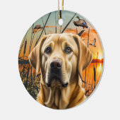 Maßgeschneiderte Yellow Labrador Ornament (Links)