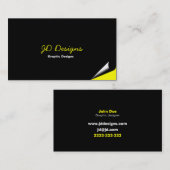 Maßgeschneiderte Yellow Monogram Business Cards Visitenkarte (Vorne/Hinten)
