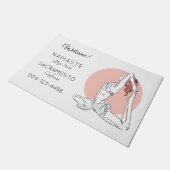 Maßgeschneiderte Yoga Studio Türmatte (Schrägansicht)