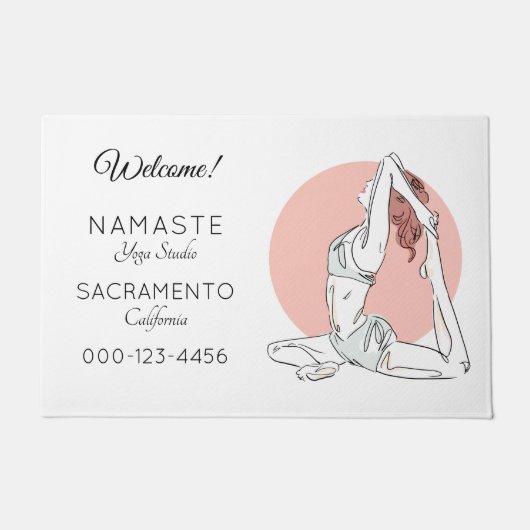 Maßgeschneiderte Yoga Studio Türmatte (Vorderseite)