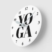 Maßgeschneiderte Yoga Studio Wanduhr mit fett form (Winkel)