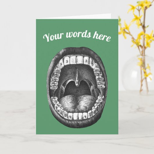 Maßgeschneiderte Zahnarztkarte Karte (Gelbe Blume)