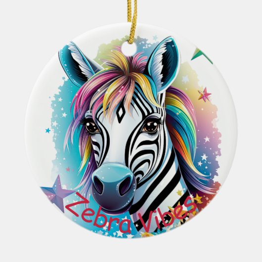 Maßgeschneiderte Zebra Keramik Ornament Wohngestal (Vorne)
