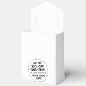 Maßgeschneiderte Zelt-Bevorzugungsboxen 25% Rabatt Geschenkschachtel (Offen)