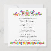 Maßgeschneiderte Zuckerkullen und Blume - Blue Bac Einladung (Vorderseite)
