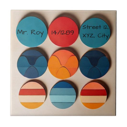 Maßgeschneiderte Zuhause-Platte Moderne Mitteljahr Fliese (Vorderseite)