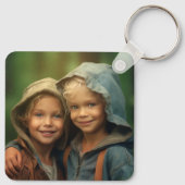 Maßgeschneiderte Zwei-Bild-Aluminium-Doppelseitig Schlüsselanhänger (Rückseite)