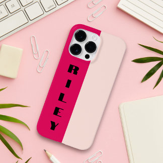 Maßgeschneiderte Zwei-Farbblock-Rose Himbeere Groß Case-Mate iPhone 14 Pro Max Hülle