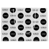 Maßgeschneiderte Zwei-Logo-Schritt und Wiederholun Große Geschenktüte (Rückseite)