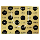 Maßgeschneiderte Zwei-Logo-Schritt-Wiederholung de Große Geschenktüte (Rückseite)