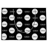 Maßgeschneiderte Zwei-Logos-Schritte und Wiederhol Große Geschenktüte (Vorderseite)