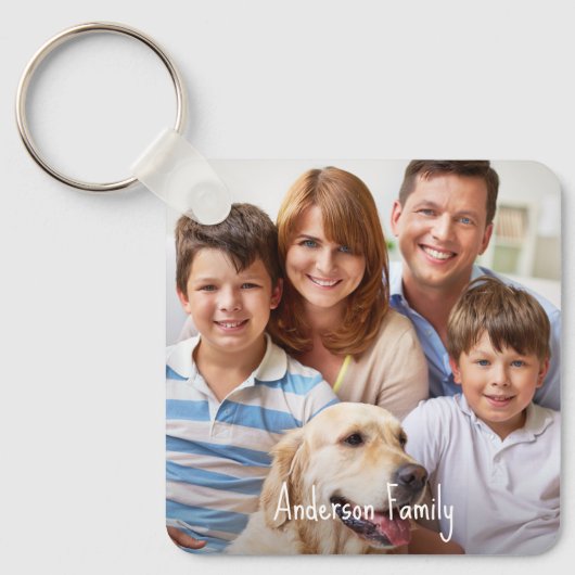 Maßgeschneiderte Zweierfamilie Doppelseitige Haust Schlüsselanhänger (Vorderseite)