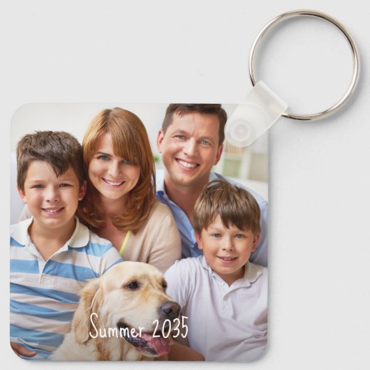 Maßgeschneiderte Zweierfamilie Doppelseitige Haust Schlüsselanhänger (Rückseite)