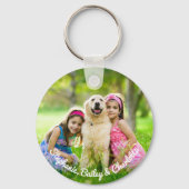 Maßgeschneiderte, zweiseitige Kinder - zwei Fotos Schlüsselanhänger (Vorderseite)