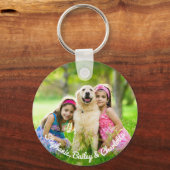 Maßgeschneiderte, zweiseitige Kinder - zwei Fotos Schlüsselanhänger (Vorderseite)