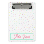 Maßgeschneiderte Zwischenablage - Punkte Mini Klemmbrett (Vorderseite)