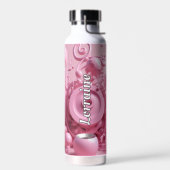 Maßgeschneiderter 3D-Rosa-Swirl Trinkflasche (Links)