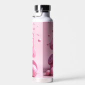 Maßgeschneiderter 3D-Rosa-Swirl Trinkflasche (Rechts)