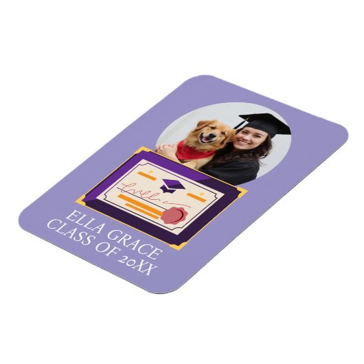 Maßgeschneiderter Abschluss-Foto Magnet (Linke Seite)