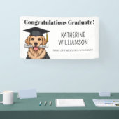 Maßgeschneiderter Abschluss Niedlich Golden Retrie Banner (Messe)