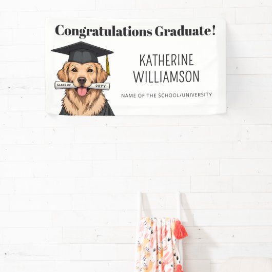 Maßgeschneiderter Abschluss Niedlich Golden Retrie Banner (InSitu)