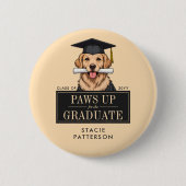 Maßgeschneiderter Abschluss Niedlich Golden Retrie Button (Vorderseite)