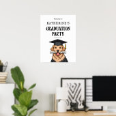 Maßgeschneiderter Abschluss Niedlich Golden Retrie Poster (Heimbüro)