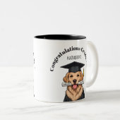 Maßgeschneiderter Abschluss Niedlich Golden Retrie Zweifarbige Tasse (VorderseiteRechts)