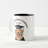 Maßgeschneiderter Abschluss Niedlich Golden Retrie Zweifarbige Tasse (Vorderseite Links)