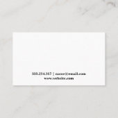 Maßgeschneiderter Anzug | Seamstress Visitenkarte (Rückseite)