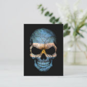 Maßgeschneiderter argentinischer Flag-Schädel Postkarte (Stehend Vorderseite)