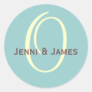 Maßgeschneiderter Aufkleber für Monogramm O Gastge