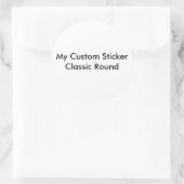 Maßgeschneiderter Aufkleber - Große runde Form (Tasche)