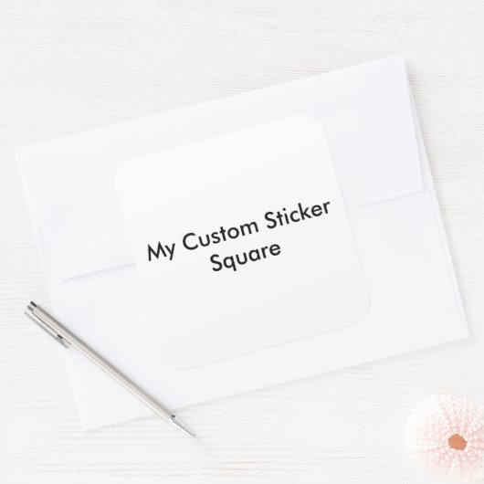 Maßgeschneiderter Aufkleber - Grosser Quadrat (Umschlag)