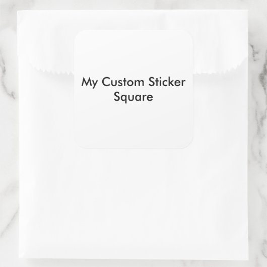 Maßgeschneiderter Aufkleber - Grosser Quadrat (Tasche)