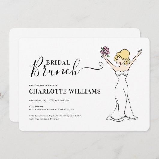 Maßgeschneiderter Avatar Bridal Brunch| Hufaufstan Einladung (Vorne/Hinten)