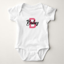 Maßgeschneiderter "B" Baby Girl Bodysuit