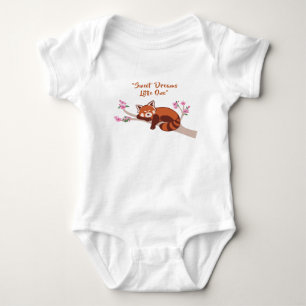 Maßgeschneiderter Baby Bodysuit "Sleepy Red Panda" Baby Strampler
